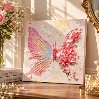 3D Butterfly Floral Texture Art DIY Kit